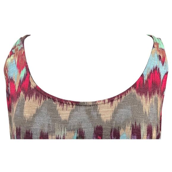 Small Ella Moss Cold Shoulder Flutter Sleeve Patterened Womens Top - Picture 7 of 13